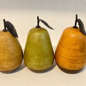 (3) Fruit Sculptures
